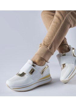 Białe wsuwane sneakersy na platformie Sages ze sklepu gemre w kategorii Buty sportowe damskie - zdjęcie 168188032