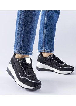 Czarne sneakersy na koturnie Pisignano ze sklepu gemre w kategorii Buty sportowe damskie - zdjęcie 168188143