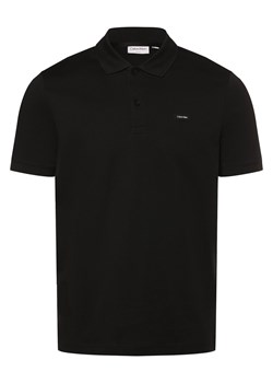 Calvin Klein Męska koszulka polo Mężczyźni Bawełna czarny jednolity ze sklepu vangraaf w kategorii T-shirty męskie - zdjęcie 168208701