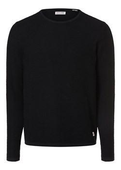 Jack & Jones Sweter męski Mężczyźni Bawełna granatowy jednolity ze sklepu vangraaf w kategorii Swetry męskie - zdjęcie 168208713