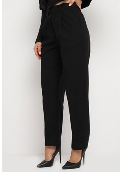 Czarne Luźne Spodnie Garniturowe z Kieszeniami Vireal ze sklepu Born2be Odzież w kategorii Spodnie damskie - zdjęcie 168208870