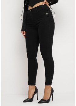 Czarne Elastyczne Jeansy o Fasonie Skinny Vilsia ze sklepu Born2be Odzież w kategorii Jeansy damskie - zdjęcie 168208891