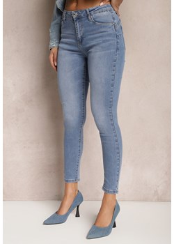 Niebieskie Elastyczne Jeansy o Fasonie Skinny Anfia ze sklepu Renee odzież w kategorii Jeansy damskie - zdjęcie 168209253