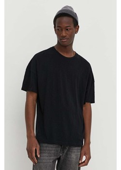 American Vintage t-shirt bawełniany męski kolor czarny gładki ze sklepu ANSWEAR.com w kategorii T-shirty męskie - zdjęcie 168210484