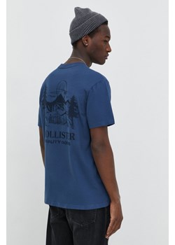 Hollister Co. t-shirt bawełniany męski kolor granatowy z aplikacją ze sklepu ANSWEAR.com w kategorii T-shirty męskie - zdjęcie 168210552