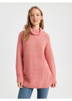 Sinsay - Sweter z golfem - różowy ze sklepu Sinsay w kategorii Swetry damskie - zdjęcie 168214104
