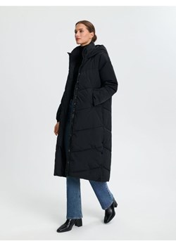 Sinsay - Płaszcz z kapturem - czarny ze sklepu Sinsay w kategorii Płaszcze damskie - zdjęcie 168214173