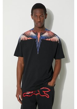 Marcelo Burlon t-shirt bawełniany Icon Wings Basic męski kolor czarny z nadrukiem CMAA056S24JER0011026 ze sklepu PRM w kategorii T-shirty męskie - zdjęcie 168215250