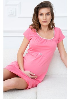 Koszula nocna dla kobiet w ciąży koszulka do karmienia różowa Dagna, Kolor różowy, Rozmiar S, Italian Fashion ze sklepu Intymna w kategorii Bielizna ciążowa - zdjęcie 168217693