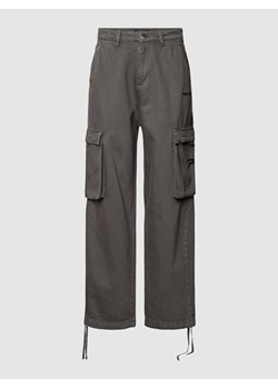 Spodnie cargo z wyhaftowanym logo model ‘PADEN’ ze sklepu Peek&Cloppenburg  w kategorii Spodnie męskie - zdjęcie 168221573