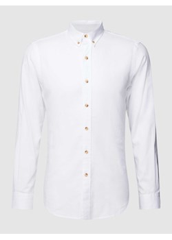 Koszula casualowa o kroju slim fit z wyhaftowanym logo ze sklepu Peek&Cloppenburg  w kategorii Koszule męskie - zdjęcie 168222060