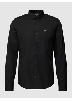 Koszula biznesowa o kroju slim fit z kołnierzykiem typu kent model ‘POPLIN’ ze sklepu Peek&Cloppenburg  w kategorii Koszule męskie - zdjęcie 168223000