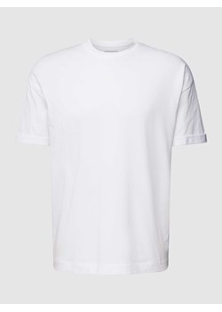 T-shirt z prążkowanym,okrągłym dekoltem model ‘THILO’ ze sklepu Peek&Cloppenburg  w kategorii T-shirty męskie - zdjęcie 168223200