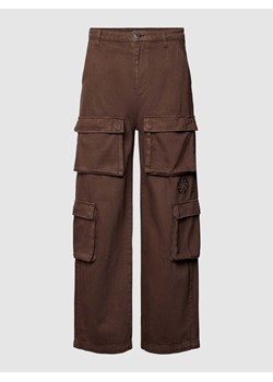 Spodnie cargo z wyhaftowanym logo model ‘BANTAM’ ze sklepu Peek&Cloppenburg  w kategorii Spodnie męskie - zdjęcie 168223301
