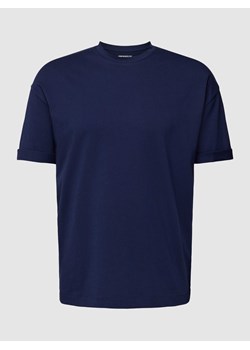 T-shirt z prążkowanym,okrągłym dekoltem model ‘THILO’ ze sklepu Peek&Cloppenburg  w kategorii T-shirty męskie - zdjęcie 168223370