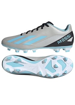Buty piłkarskie adidas X Crazyfast Messi.4 FxG M IE4072 odcienie szarości szare ze sklepu ButyModne.pl w kategorii Buty sportowe męskie - zdjęcie 168226790