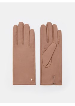 Mohito - Skórzane rękawiczki - beżowy ze sklepu Mohito w kategorii Rękawiczki damskie - zdjęcie 168230810