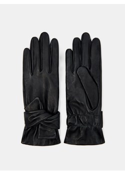 Mohito - Skórzane rękawiczki - czarny ze sklepu Mohito w kategorii Rękawiczki damskie - zdjęcie 168230822
