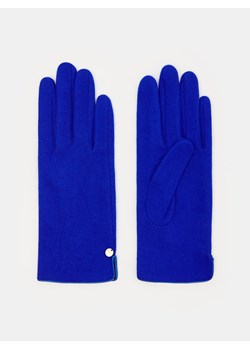 Mohito - Kobaltowe rękawiczki z wełną - niebieski ze sklepu Mohito w kategorii Rękawiczki damskie - zdjęcie 168230843