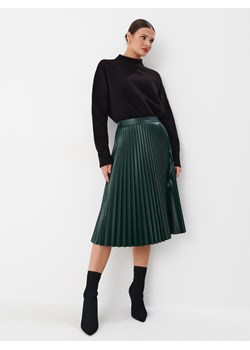 Mohito - Plisowana spódnica midi - ciemny zielony ze sklepu Mohito w kategorii Spódnice - zdjęcie 168234804