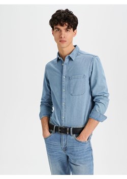 Sinsay - Koszula regular fit - niebieski ze sklepu Sinsay w kategorii Koszule męskie - zdjęcie 168238823