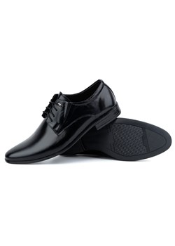 Wizytowe buty męskie skórzane sznurowane eleganckie 304LU czarne ze sklepu butyolivier w kategorii Buty eleganckie męskie - zdjęcie 168243361
