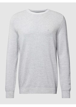 Sweter z dzianiny z wyhaftowanym logo ze sklepu Peek&Cloppenburg  w kategorii Swetry męskie - zdjęcie 168244293