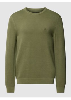 Sweter z dzianiny z wyhaftowanym logo ze sklepu Peek&Cloppenburg  w kategorii Swetry męskie - zdjęcie 168244314