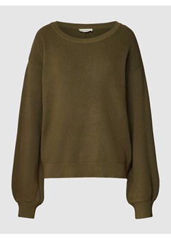 Sweter z dzianiny z prążkowanymi wykończeniami model ‘Melissa’ ze sklepu Peek&Cloppenburg  w kategorii Swetry damskie - zdjęcie 168247361