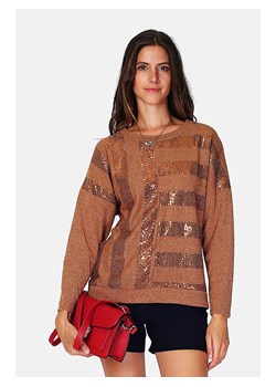 ASSUILI Sweter w kolorze jasnobrązowym ze sklepu Limango Polska w kategorii Swetry damskie - zdjęcie 168248051