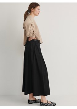 Reserved - Spódnica midi z paskiem - czarny ze sklepu Reserved w kategorii Spódnice - zdjęcie 168249273