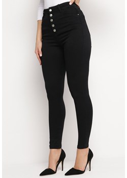 Czarne Jeansy Skinny z Ozdobnymi Guzikami Alinve ze sklepu Born2be Odzież w kategorii Jeansy damskie - zdjęcie 168250053