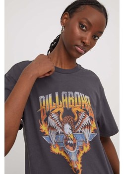 Billabong t-shirt bawełniany damski kolor szary EBJZT00269 ze sklepu ANSWEAR.com w kategorii Bluzki damskie - zdjęcie 168250773