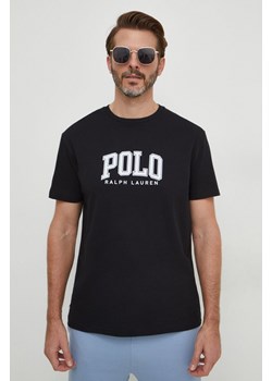 Polo Ralph Lauren t-shirt bawełniany męski kolor czarny z nadrukiem ze sklepu ANSWEAR.com w kategorii T-shirty męskie - zdjęcie 168250812