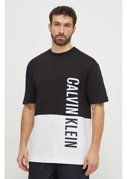 Calvin Klein t-shirt plażowy bawełniany kolor czarny z nadrukiem ze sklepu ANSWEAR.com w kategorii T-shirty męskie - zdjęcie 168250874