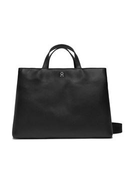 Torebka Tommy Hilfiger Th Essential Sc Workbag AW0AW15703 Czarny ze sklepu eobuwie.pl w kategorii Torby Shopper bag - zdjęcie 168255061
