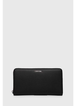 Calvin Klein portfel damski kolor czarny ze sklepu ANSWEAR.com w kategorii Portfele damskie - zdjęcie 168256333