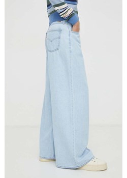 Levi&apos;s jeansy BAGGY WIDE LEG damskie kolor niebieski ze sklepu ANSWEAR.com w kategorii Jeansy damskie - zdjęcie 168256393