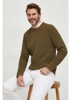 Pepe Jeans sweter bawełniany kolor zielony ze sklepu ANSWEAR.com w kategorii Swetry męskie - zdjęcie 168256420
