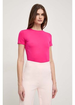 Pinko t-shirt damski kolor różowy 102955.A1L0 ze sklepu ANSWEAR.com w kategorii Bluzki damskie - zdjęcie 168256434