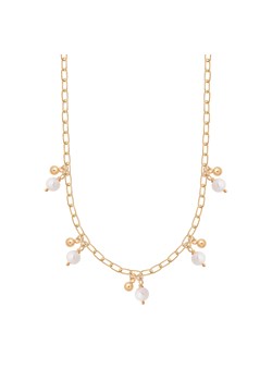 Naszyjnik srebrny pozłacany z perłami - Pearls ze sklepu YES.pl w kategorii Naszyjniki - zdjęcie 168256830