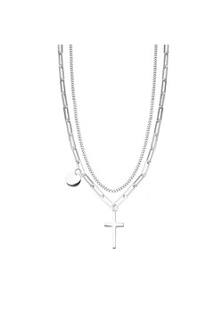 Naszyjnik srebrny kaskadowy - krzyżyk - Simple ze sklepu YES.pl w kategorii Naszyjniki - zdjęcie 168256891