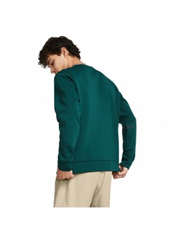 Męska bluza treningowa nierozpinana bez kaptura Under Armour UA Unstoppable Flc Crew - zielona ze sklepu Sportstylestory.com w kategorii Bluzy męskie - zdjęcie 168259272