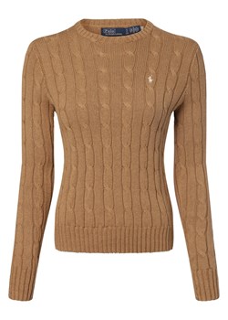 Polo Ralph Lauren Sweter damski Kobiety Bawełna wielbłądzi jednolity ze sklepu vangraaf w kategorii Swetry damskie - zdjęcie 168265133