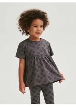 Reserved - Bawełniana bluzka ze wzorem - ciemnoszary ze sklepu Reserved w kategorii Koszulki niemowlęce - zdjęcie 168267191