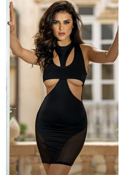 Zmysłowa czarna sukienka z wycięciem pod biustem V-10619, Kolor czarny, Rozmiar L, Axami ze sklepu Intymna w kategorii Body damskie - zdjęcie 168271484