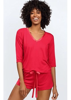 Piżama dwuczęściowa komplet w kolorze czerwonym Edith, Kolor czerwony, Rozmiar S, DKaren ze sklepu Intymna w kategorii Piżamy damskie - zdjęcie 168271494