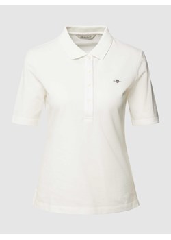 Koszulka polo z bawełny z detalem z logo ze sklepu Peek&Cloppenburg  w kategorii Bluzki damskie - zdjęcie 168274402