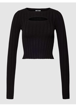 Sweter krótki z dzianiny z wycięciem model ‘FREY’ ze sklepu Peek&Cloppenburg  w kategorii Swetry damskie - zdjęcie 168274660