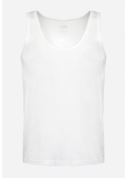 Biała Bawełniana Koszulka Bez Rękawów Kerdoa ze sklepu Born2be Odzież w kategorii Podkoszulki męskie - zdjęcie 168279194